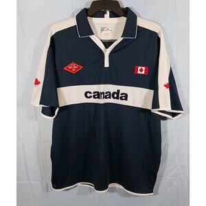NWT Northern Vibe Men's XL Canada Soccer Jersey Polo Athletic Blue
